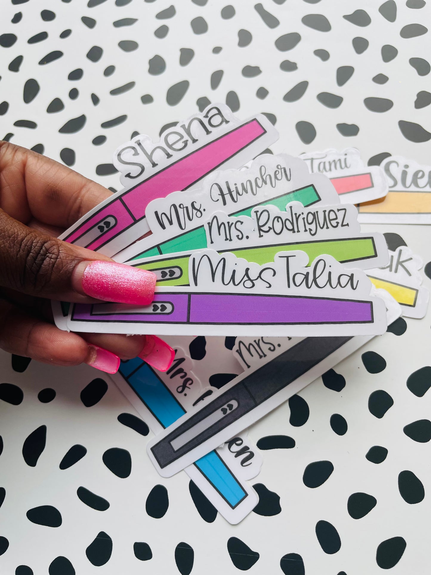 Custom teacher flair pen sticker