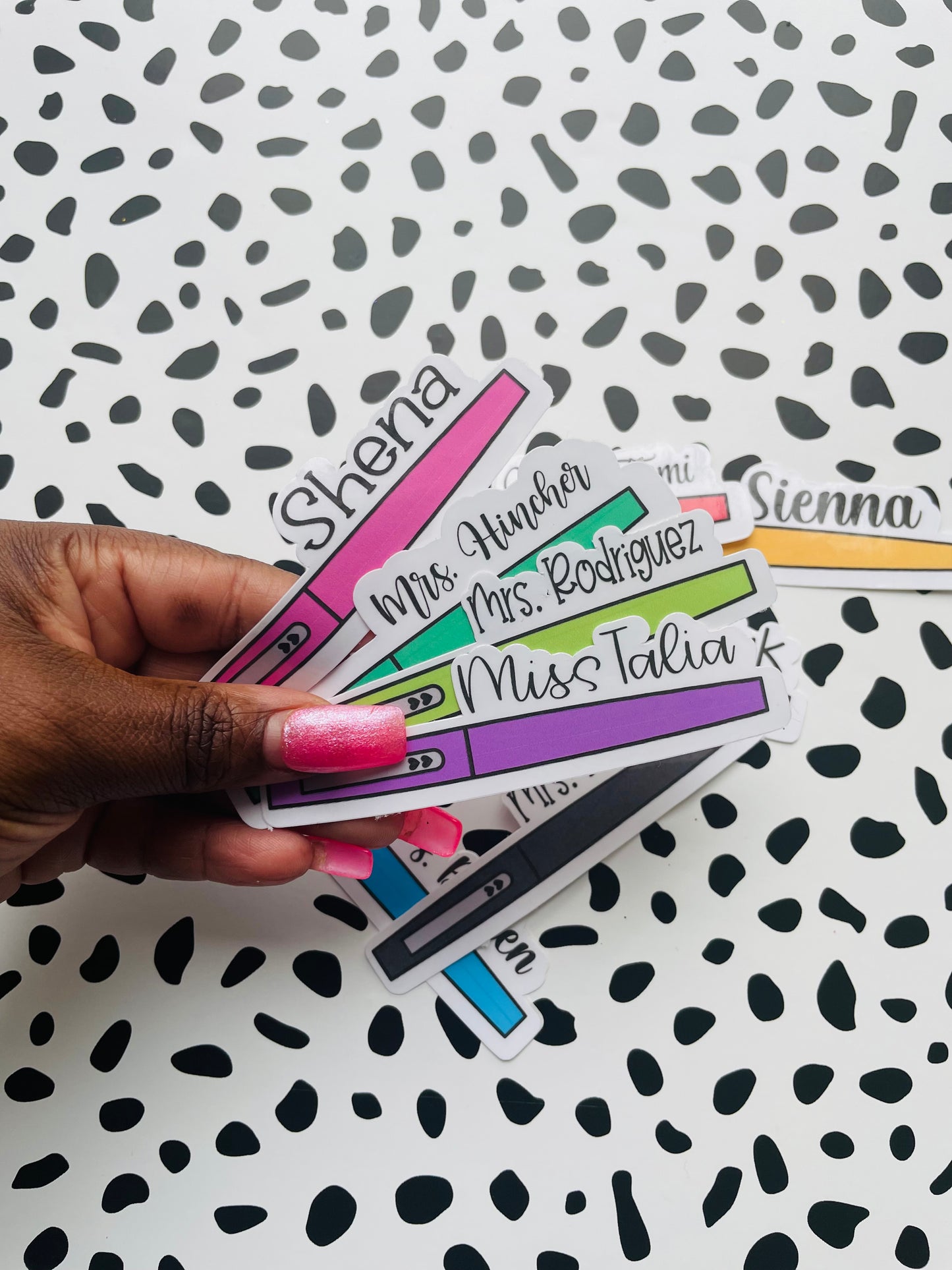 Custom teacher flair pen sticker