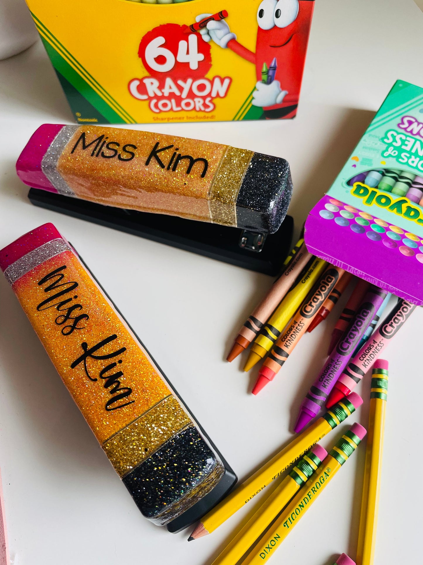 Personalized Stapler, glitter stapler, pencil stapler, teacher appreciation