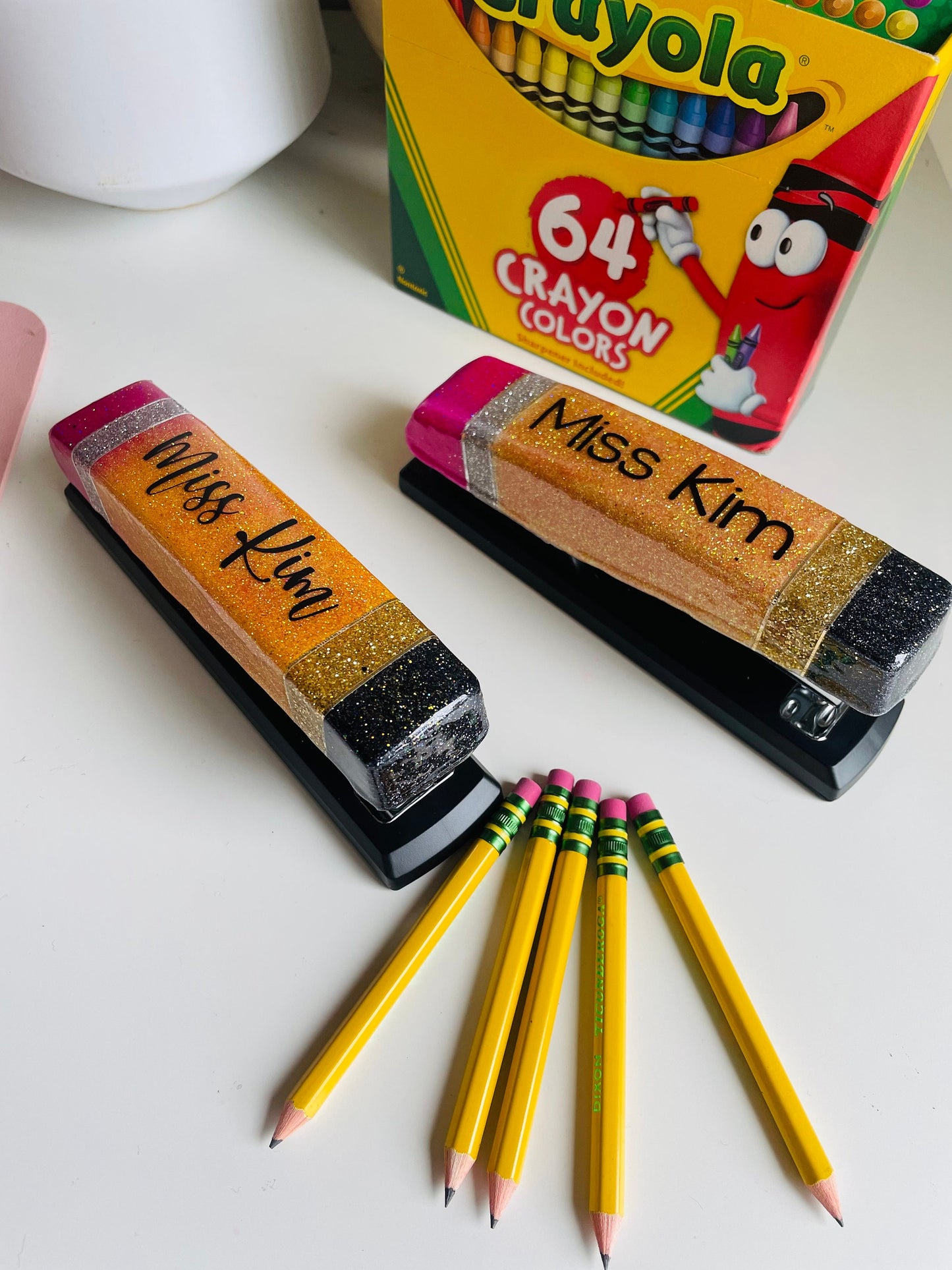 Personalized Stapler, glitter stapler, pencil stapler, teacher appreciation