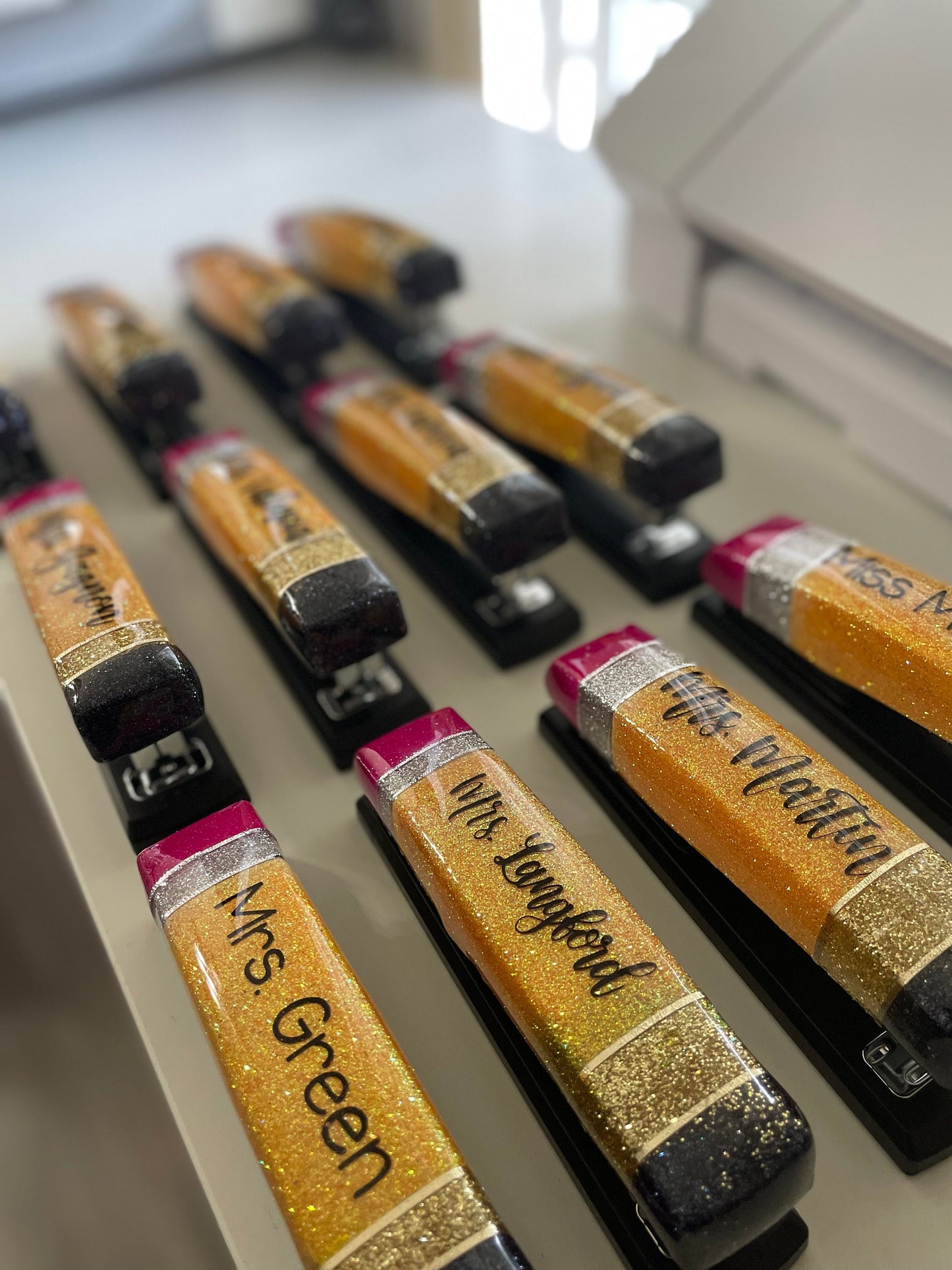 Personalized Stapler, glitter stapler, pencil stapler, teacher appreciation