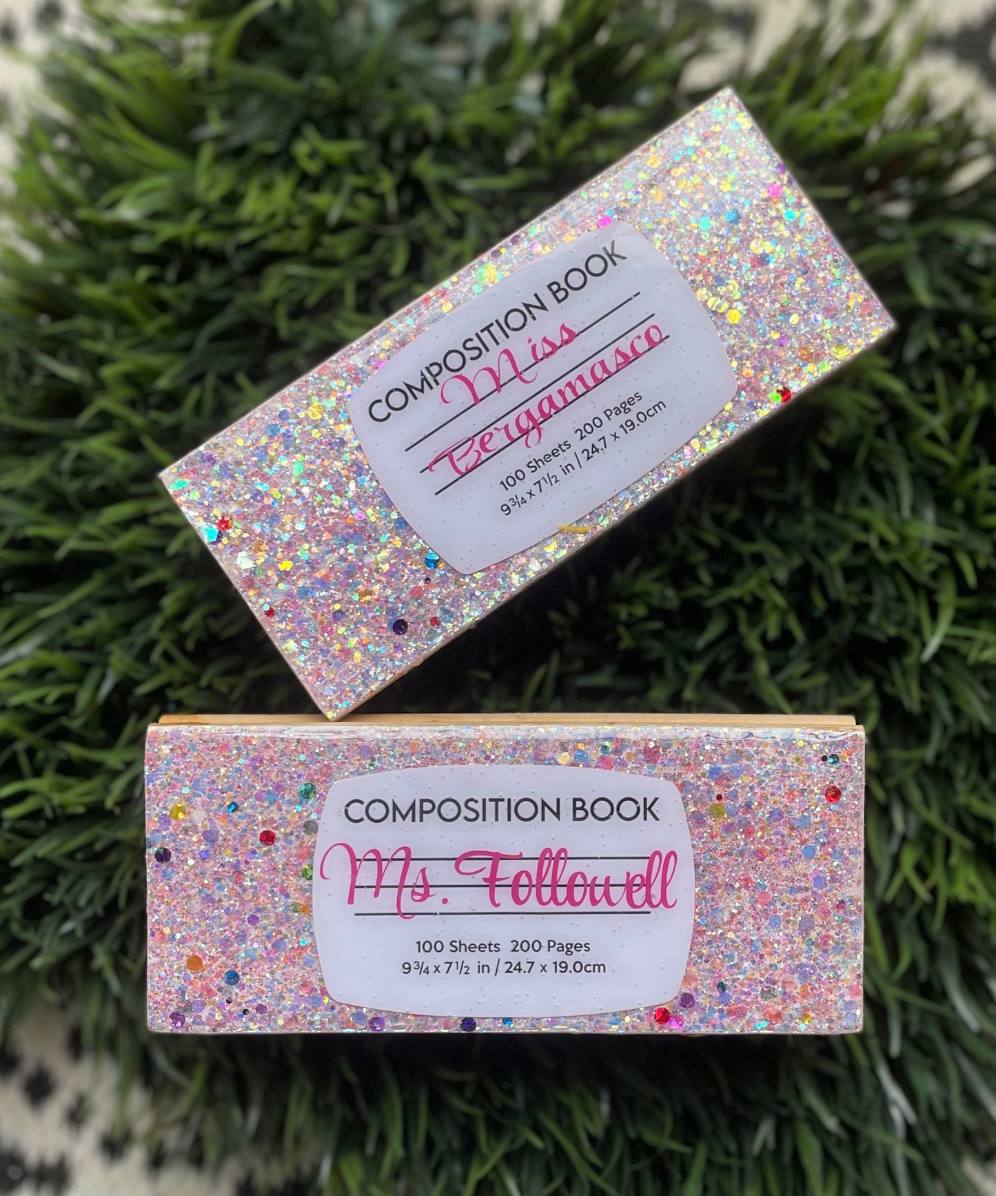 Glitter eraser, white board eraser, personalized teacher gift, custom eraser