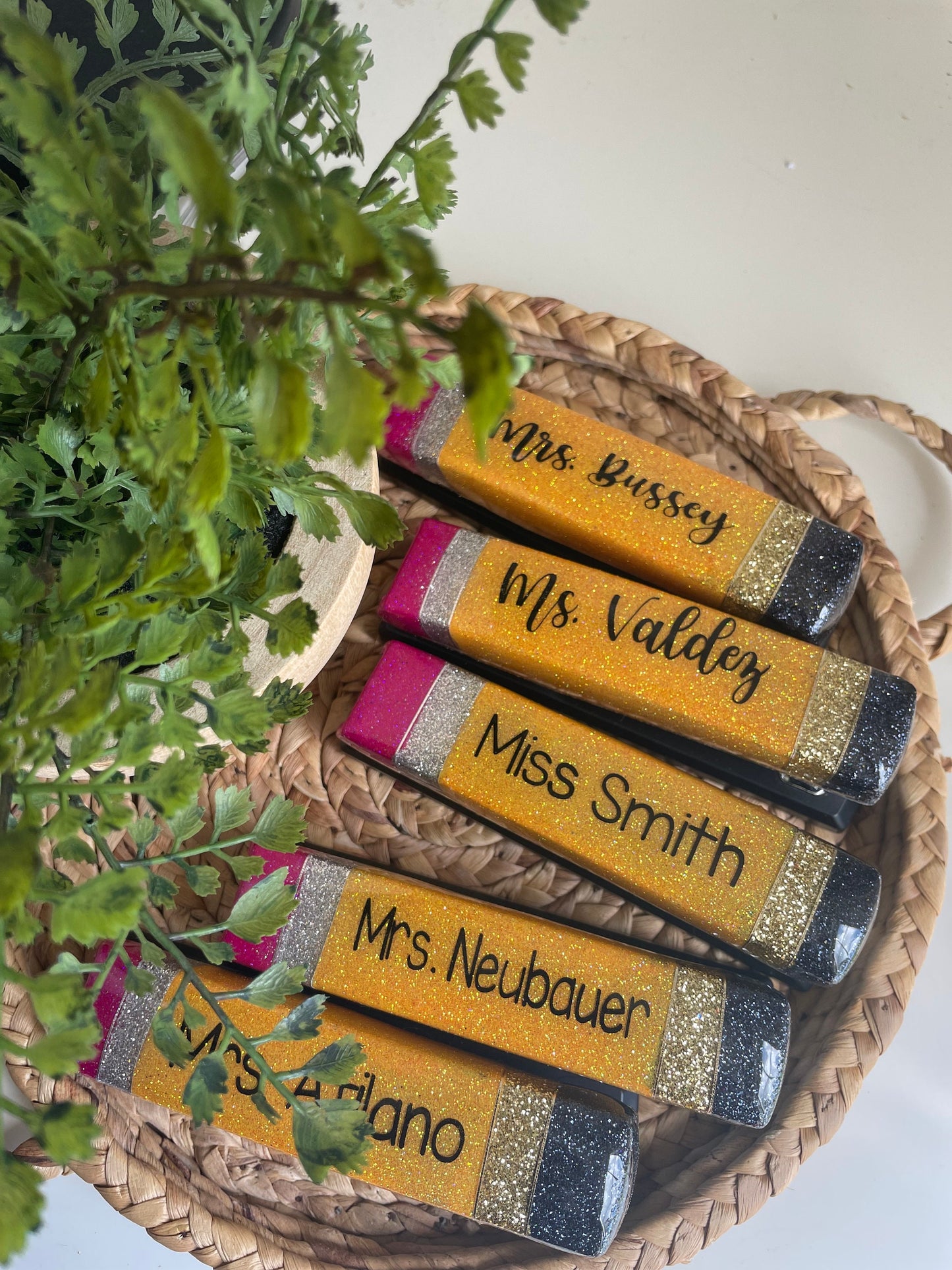 Personalized Stapler, glitter stapler, pencil stapler, teacher appreciation