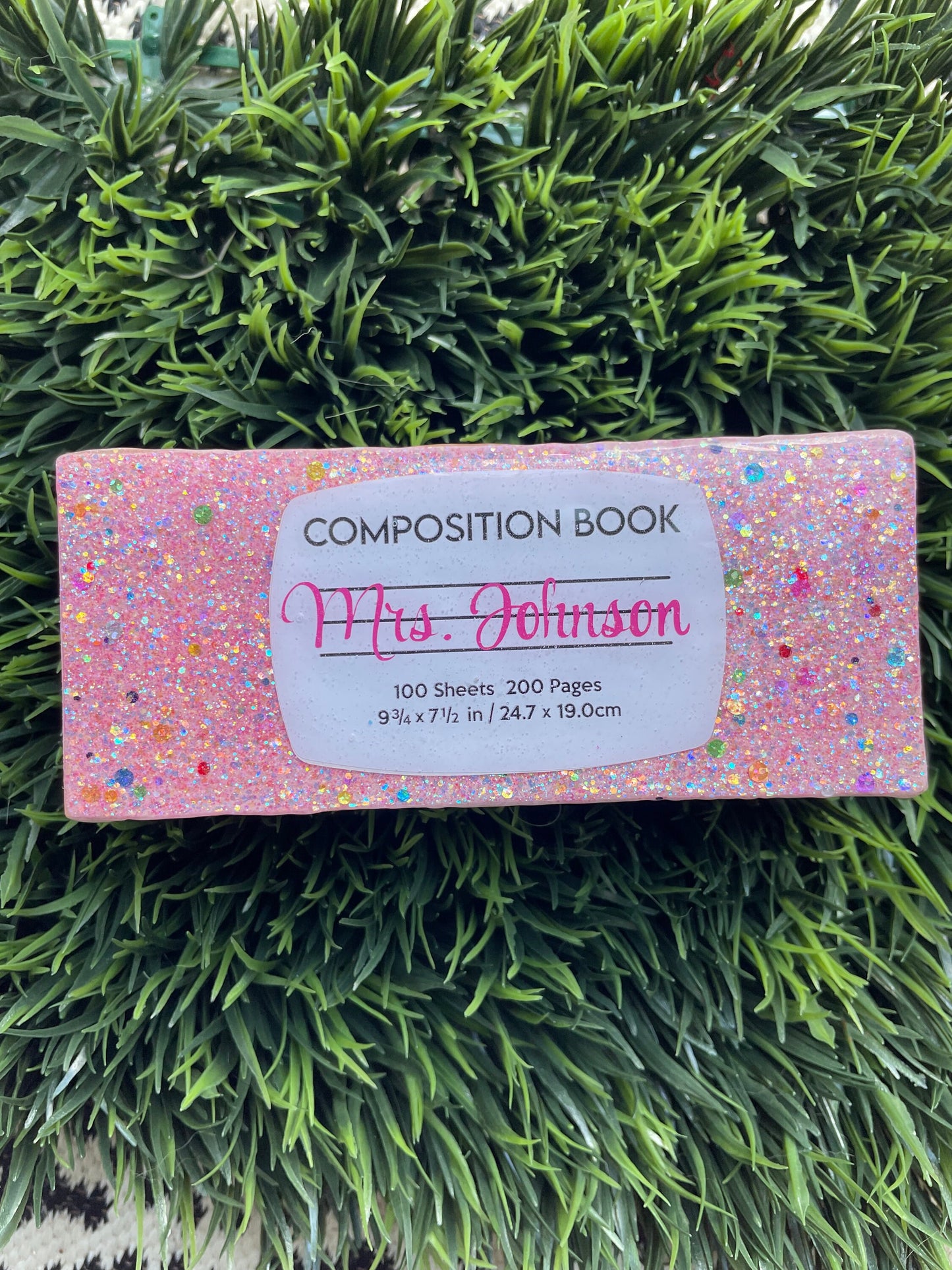 Glitter eraser, white board eraser, personalized teacher gift, custom eraser