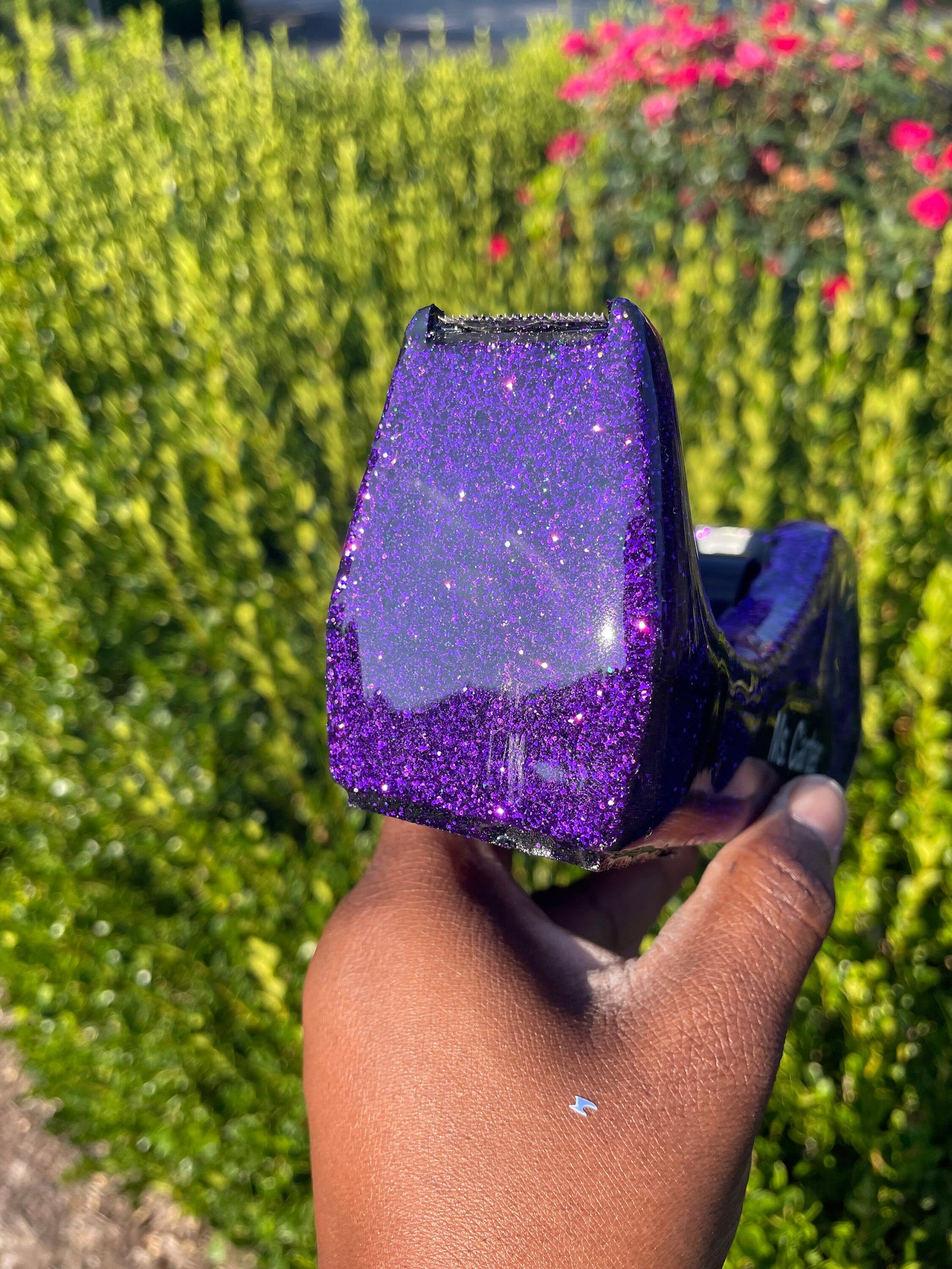 Crayon tape dispenser , glitter tape dispenser, personalized tape dispenser