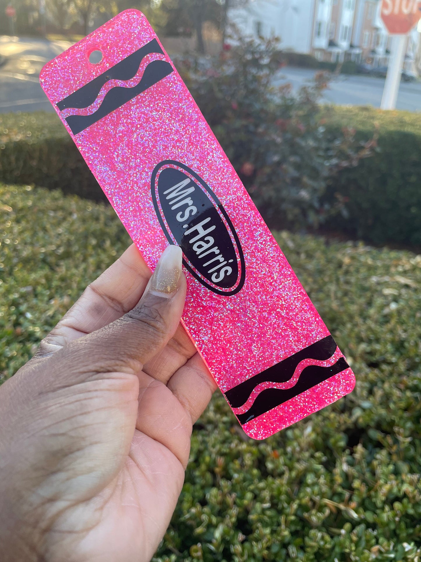 Teacher bookmark, teacher appreciation gift, crayon inspired bookmark