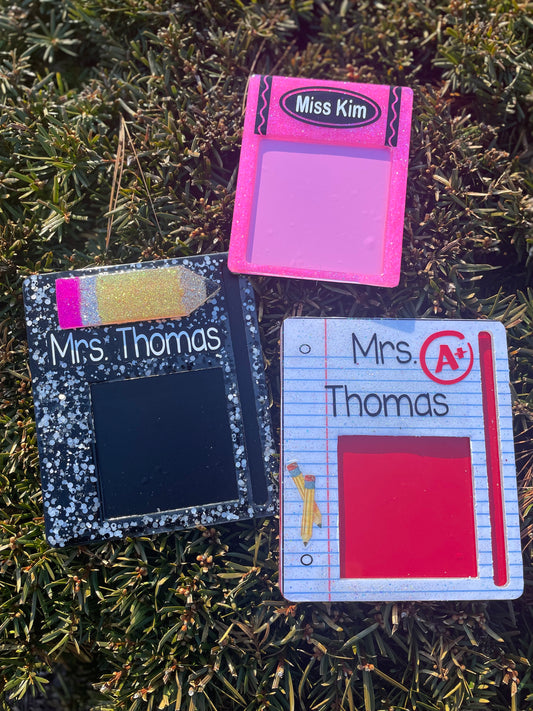 Sticky note holder, glitter sticky note holder, Secretary gift, teacher gift,Personalized teacher gift, post it note holder