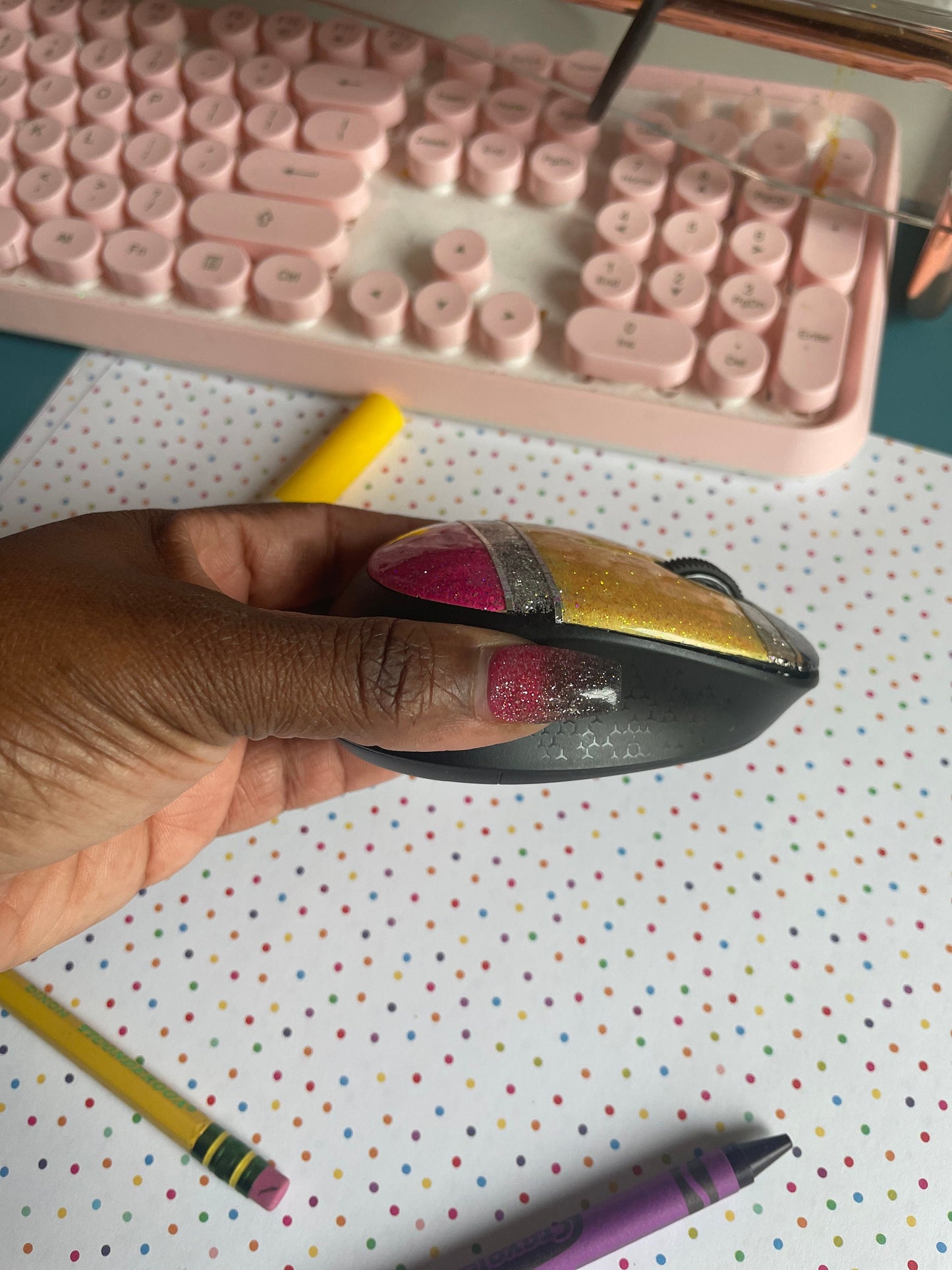 Glitter wireless mouse