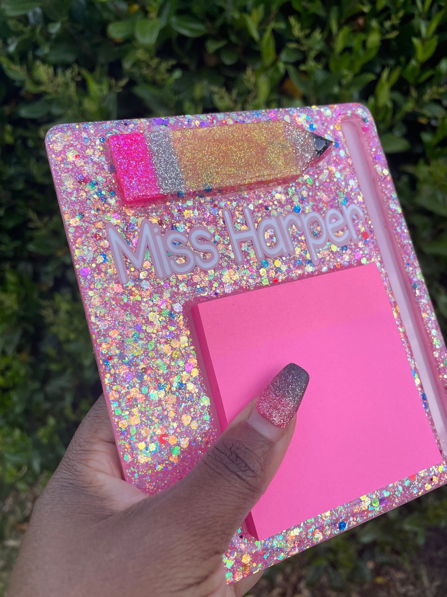 Sticky notepad holder