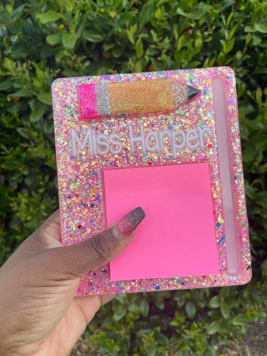 Sticky notepad holder