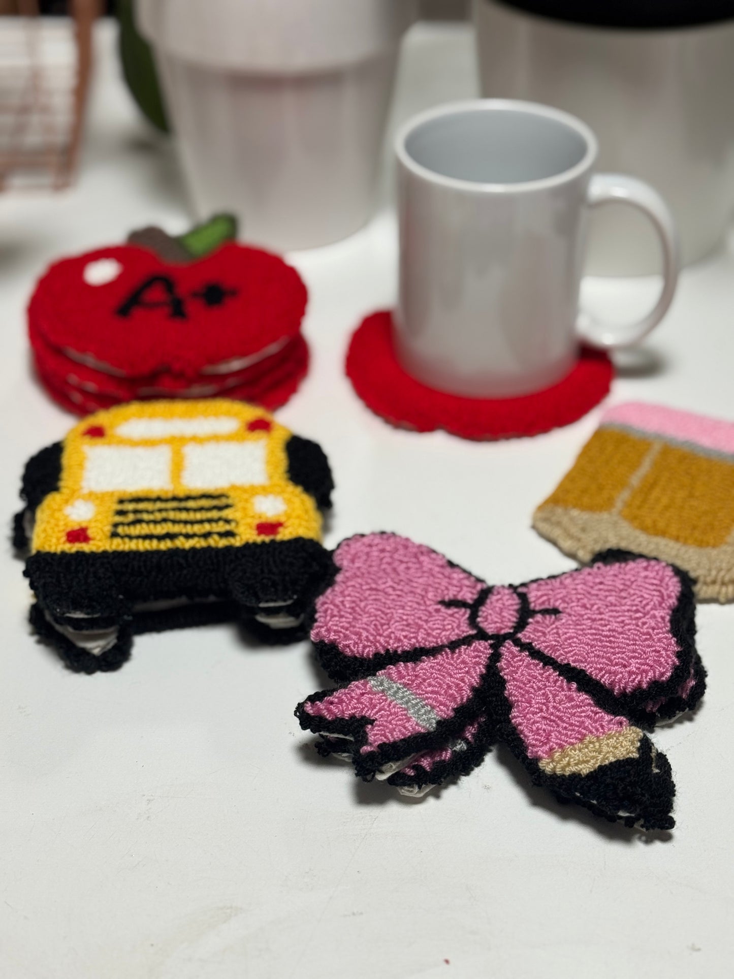 School Themed Mug Rugs