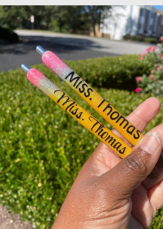 Glitter pencil pen