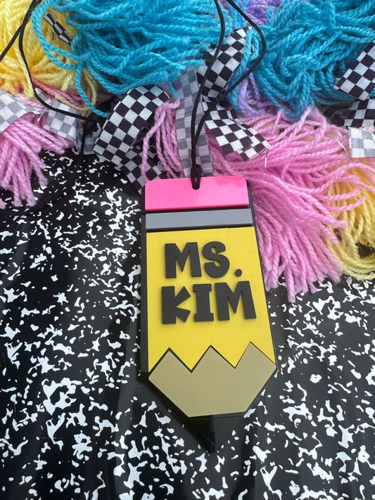 Teacher lanyard- Pencil