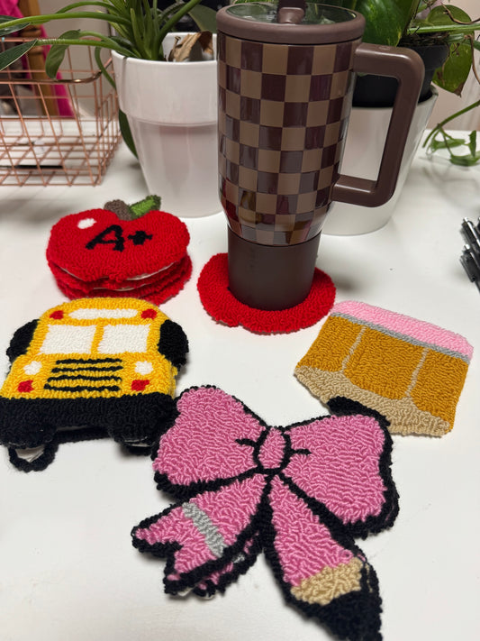 School Themed Mug Rugs