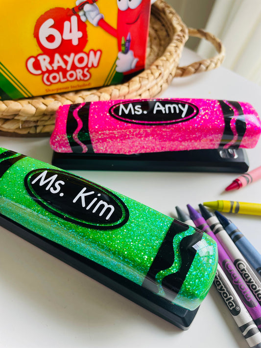 Crayon stapler, Teacher Gift, Teacher appreciation, end of year gift