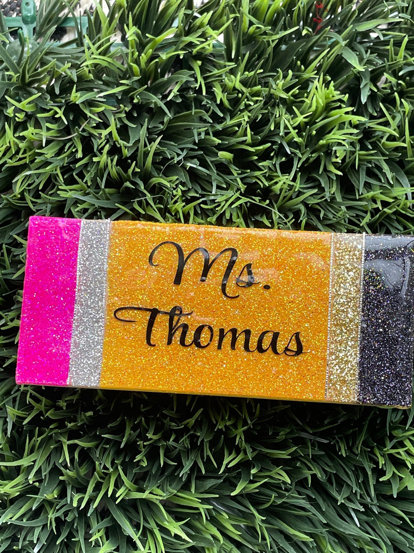 Glitter Eraser, white board eraser, personalized teacher gift, personalized eraser