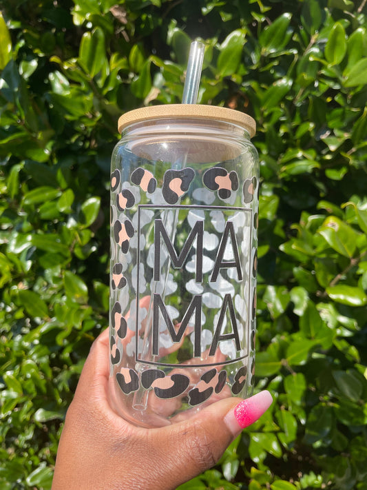 Mama glass cup